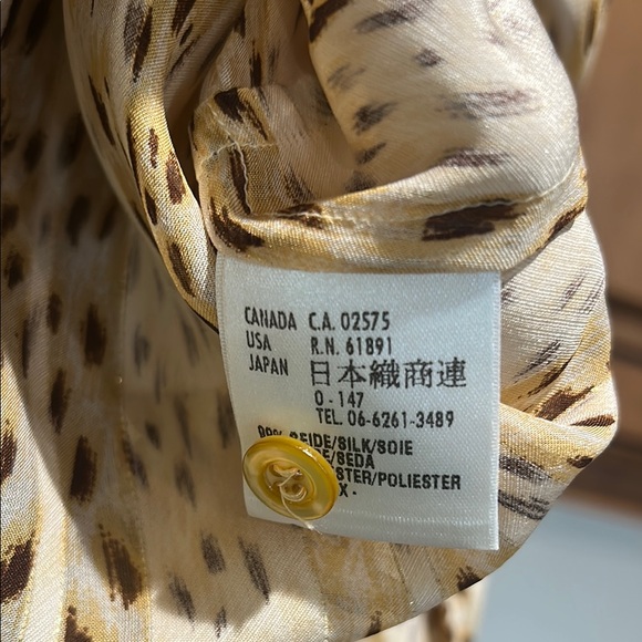 Escada Beige Patterned Button Down Shirt - Picture 5 of 6